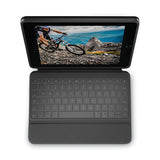 Logitech Rugged Folio Keyboard Case For 7th-8th Generation Ipad, 10.2" Ipad, Gray