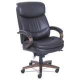 Woodbury Big And Tall Executive Chair, Supports Up To 400 Lbs., Brown Seat-brown Back, Weathered Sand Base