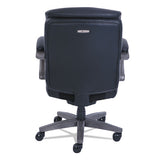 Woodbury Mid-back Executive Chair, Supports Up To 300 Lbs., Black Seat-black Back, Weathered Gray Base