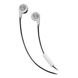 B-13 Bass Earbuds With Microphone, White, 52" Cord
