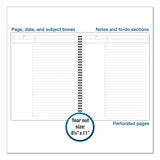 Wirebound Guided Business Notebook, Action Planner, Dark Gray, 11 X 8.5, 80 Sheets