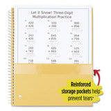 Wirebound Notebook, 5 Subjects, Wide-legal Rule, Randomly Assorted Color Covers, 10.5 X 8, 200 Sheets
