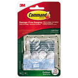 All Weather Hooks And Strips, Plastic, Small, 16 Clips And 20 Strips-pack