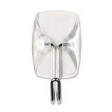 Clear Hooks And Strips, Plastic-wire, Small, 3 Hooks And 4 Strips-pack