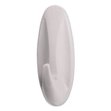 General Purpose Designer Hooks, Small-medium, 3 Lb Cap, White, 4 Hooks And 4 Strips-pack