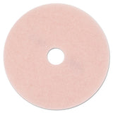 Ultra High-speed Eraser Floor Burnishing Pad 3600, 20" Diameter, Pink, 5-carton