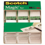 Magic Tape In Handheld Dispenser, 1" Core, 0.75" X 25 Ft, Clear, 3-pack