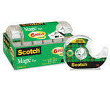Magic Tape In Handheld Dispenser, 1" Core, 0.75" X 25 Ft, Clear, 4-pack
