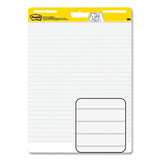 Vertical-orientation Self-stick Easel Pads, Wide Ruled, 25 X 30, White, 30 Sheets-pad, 6 Pads-pack