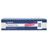 Transparent Tape, 1" Core, 0.5" X 36 Yds, Clear