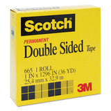 Double-sided Tape, 3" Core, 0.75" X 36 Yds, Clear, 2-pack