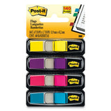 Small Page Flags In Dispensers, 0.5" X 1.75", Assorted Primary, 35-color, 4 Dispensers-pack