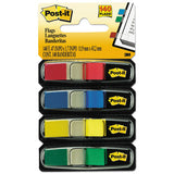 Small Page Flags In Dispensers, 0.5" X 1.75", Assorted Primary, 35-color, 4 Dispensers-pack