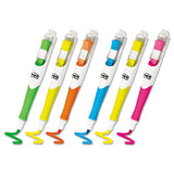 Flag + Highlighter, Chisel Tip, Assorted Colors, 3-pack