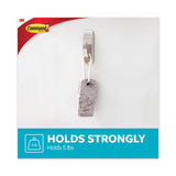 Bath Hooks, Large, Metal, Satin Nickel, 5 Lb Capacity, 1 Hook And 2 Strips