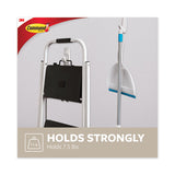 General Purpose Hooks, Jumbo, Plastic, White, 7.5 Lb Cap, White, 1 Hook And 4 Strips