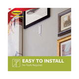 Sawtooth Picture Hanger Value Pack, Large, Plastic, White, 5 Lb Capacity, 3 Hooks And 6 Strips-pack