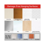 Sawtooth Picture Hanger Value Pack, Large, Plastic, White, 5 Lb Capacity, 3 Hooks And 6 Strips-pack