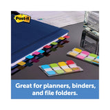 1" Wide Tabs With Dispenser, Aqua, Pink, Violet, Yellow, 88-pack