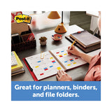 1" Wide Tabs With Dispenser, Aqua, Lime, Red, Yellow, 88-pack