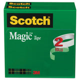Magic Tape Refill, 3" Core, 0.75" X 72 Yds, Clear, 2-pack
