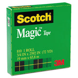 Magic Tape Refill, 3" Core, 0.75" X 72 Yds, Clear