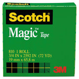 Magic Tape Refill, 3" Core, 0.75" X 72 Yds, Clear