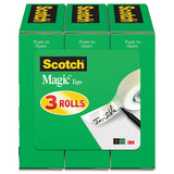 Magic Tape Refill, 1" Core, 0.5" X 36 Yds, Clear, 3-pack