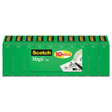 Magic Tape Value Pack, 1" Core, 0.75" X 83.33 Ft, Clear, 12-pack