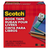Book Tape, 3" Core, 1.5" X 15 Yds, Clear