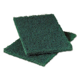 Commercial Heavy-duty Scouring Pad, Green, 6 X 9, 12-pack