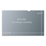 Antiglare Frameless Filter For 14" Widescreen Laptop, 16:9 Aspect Ratio