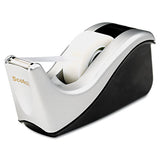 Value Desktop Tape Dispenser, 1" Core, Two-tone Black
