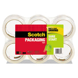 Sure Start Packaging Tape For Dp1000 Dispensers, 1.5" Core, 1.88" X 75 Ft, Clear, 6-pack