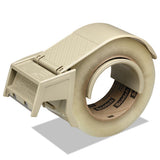 Compact And Quick Loading Dispenser For Box Sealing Tape, 3" Core, Plastic, Gray
