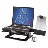 Notebook Riser With Adjustable Height, 13w X 13d X  4 To 6h, Black