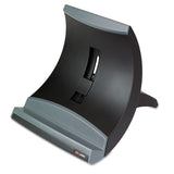 Vertical Notebook Computer Riser, Cable Management, 9x12x6 1-2 - 9 1-2, Black
