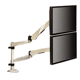 Dual Monitor Arm Mount, 5w X 21.5d X 27h, Silver