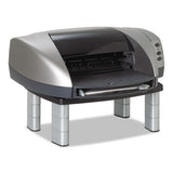 Adjustable Height Monitor Stand, 15 X 12 X 2.63 To 5.88, Black-silver