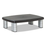 Adjustable Height Monitor Stand, 15 X 12 X 2.63 To 5.88, Black-silver