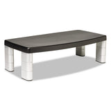 Extra-wide Adjustable Monitor Stand, 20 X  12 X 1 To 5 7-8, Black