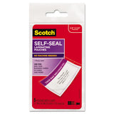 Self-sealing Laminating Pouches, 9.5 Mil, 2.81" X 3.75", Gloss Clear, 5-pack