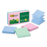 Recycled Pop-up Notes, 3 X 3, Assorted Helsinki Colors, 100-sheet, 12-pack