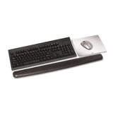 Gel Thin Wrist Rest, Extended Length, Black Leatherette