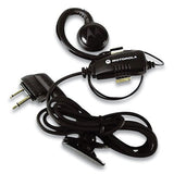 Swivel Monaural Over-the-ear Earpiece With In-line Microphone And Ptt, Black