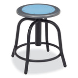 6800 Series Height Adj Metal Seat Stool, Supports 300 Lb, 18" To 24" Seat Ht, Blueberry Seat/black Base,ships In 1-3 Bus Days