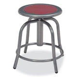 6800 Series Height Adj Metal Seat Swivel Stool, Supports 300lb, 18"-24" Seat Ht,burgundy Seat/gray Base,ships In 1-3 Bus Days