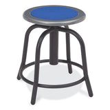 6800 Series Height Adj Metal Seat Stool, Supports 300 Lb, 18"-24" Seat Ht, Persian Blue Seat/black Base,ships In 1-3 Bus Days