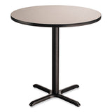Cafe Table, 36" Diameter X 36h, Round Top/x-base, Gray Nebula Top, Black Base, Ships In 1-3 Business Days