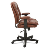 Swivel-tilt Leather Task Chair, Supports Up To 250 Lbs., Chestnut Brown Seat-chestnut Brown Back, Black Base